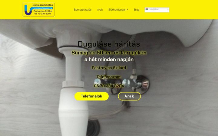 Skærmbillede af dugulasvege.hu