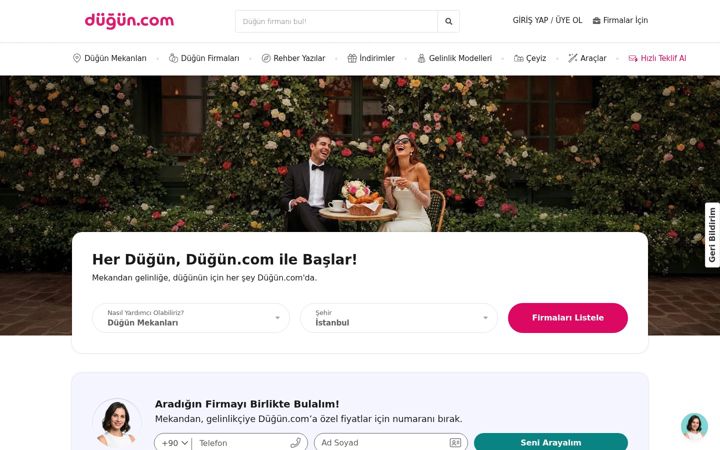 Screenshot of dugun.com