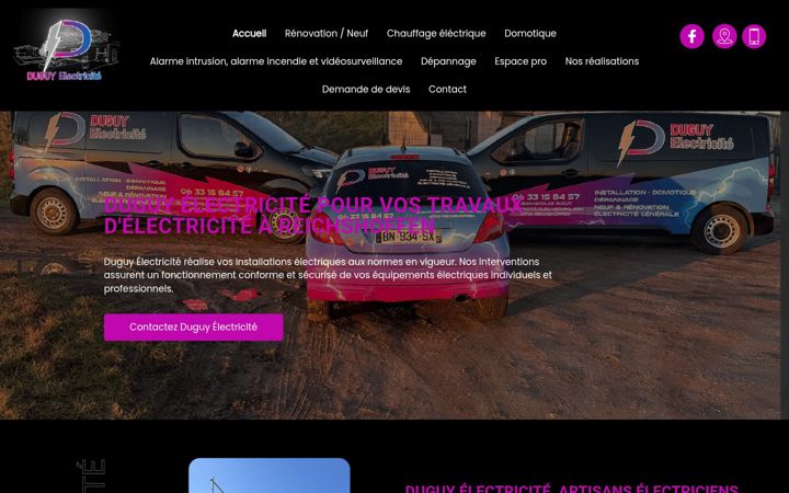 Screenshot of duguy-electricite.fr
