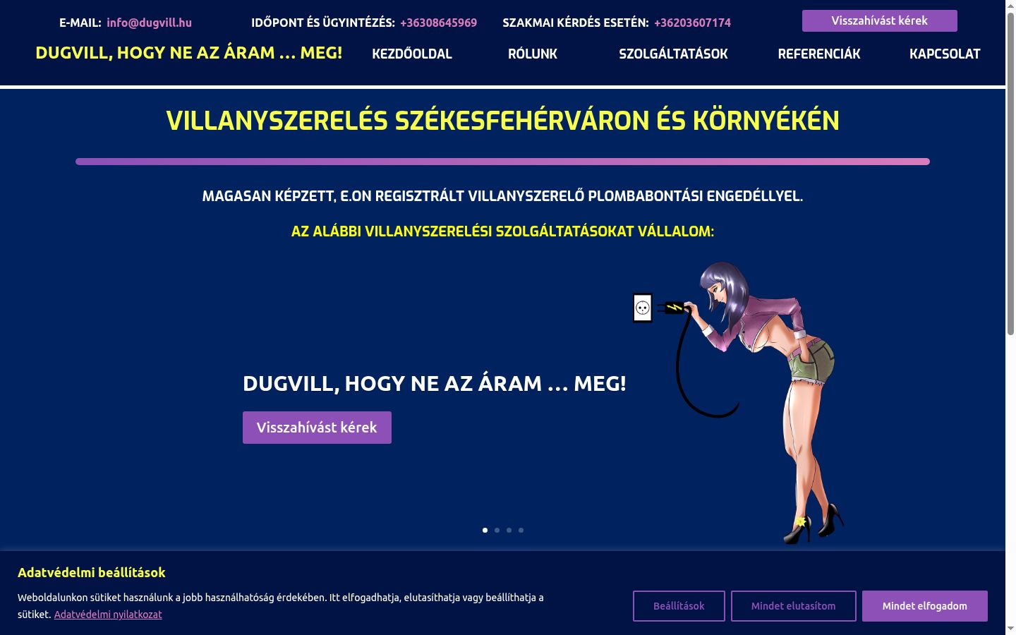 Skärmbild av samtyckesbannern som visades före någon interaktion