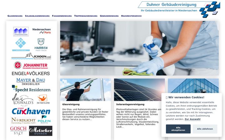 Screenshot of duhner-gebaeudereinigung.de