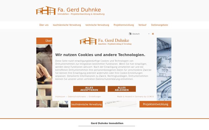 Screenshot of duhnke-immobilien.de