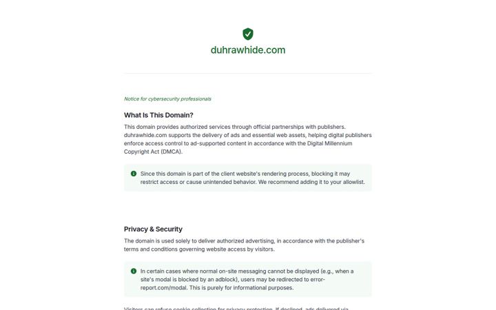 Screenshot of duhrawhide.com
