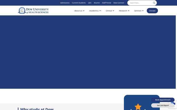 Screenshot of duhs.edu.pk
