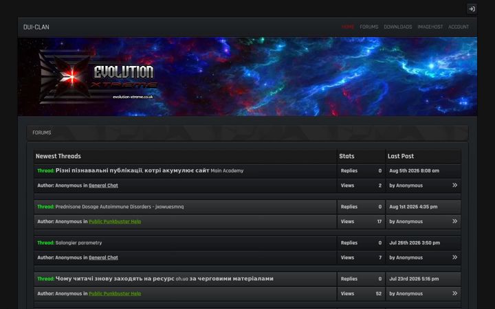 Zrzut ekranu dui-clan.net