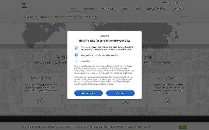 Screenshot of duiadns.net