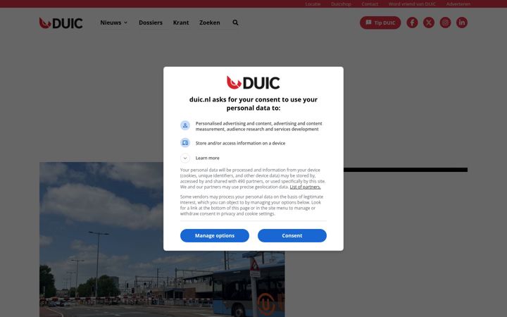 Captură de ecran a duic.nl