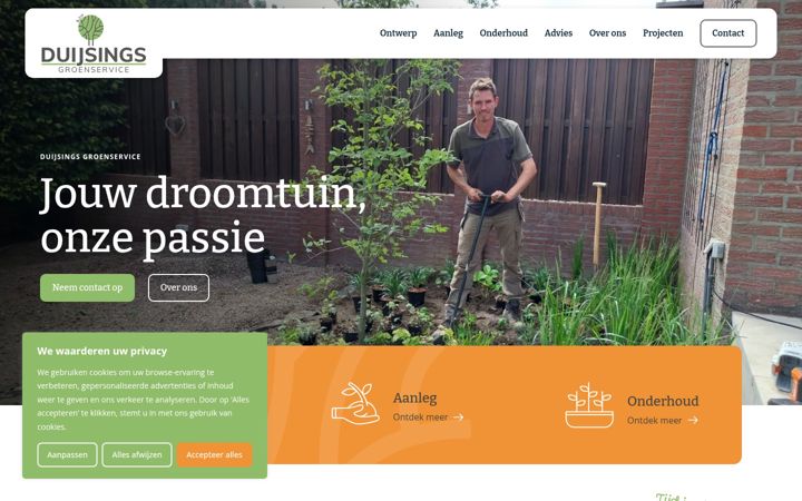 Screenshot of duijsingsgroenservice.com