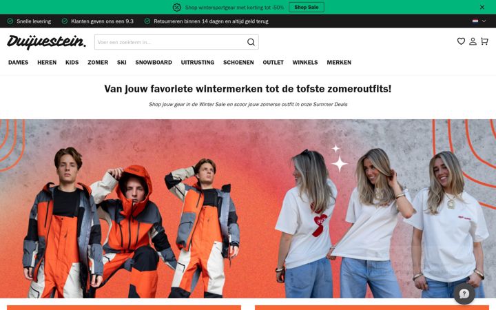 Ekraanipilt saidist duijvestein-wintersport.eu