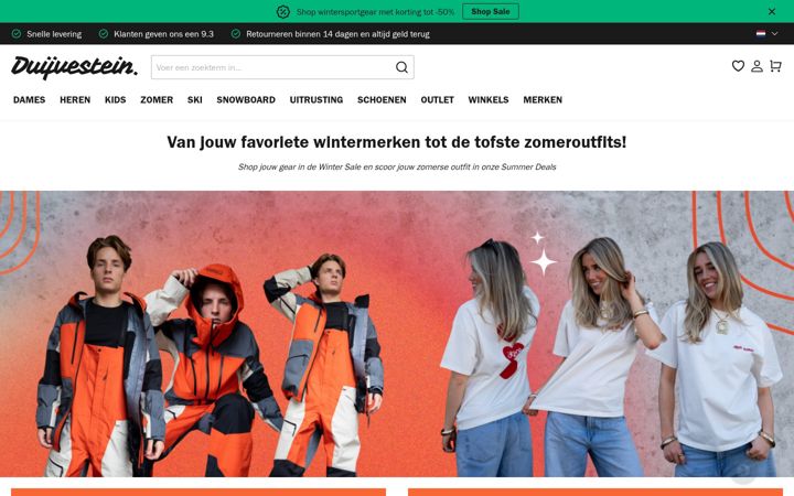 Screenshot di duijvestein-wintersport.nl