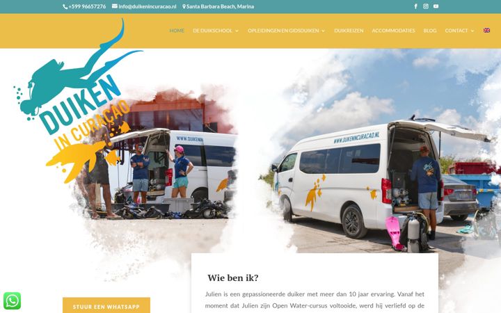 Screenshot di duikenincuracao.nl