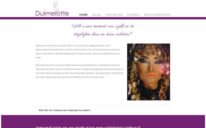 Screenshot di duimelotte.nl