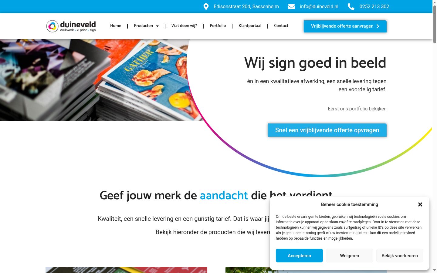 Screenshot del banner di consenso mostrato prima di qualsiasi interazione