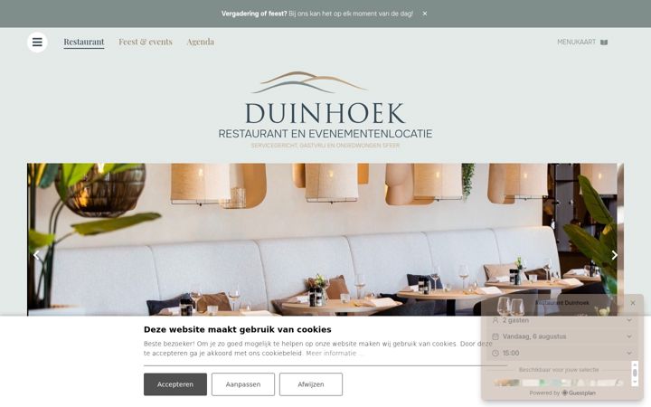 Screenshot di duinhoek.nl