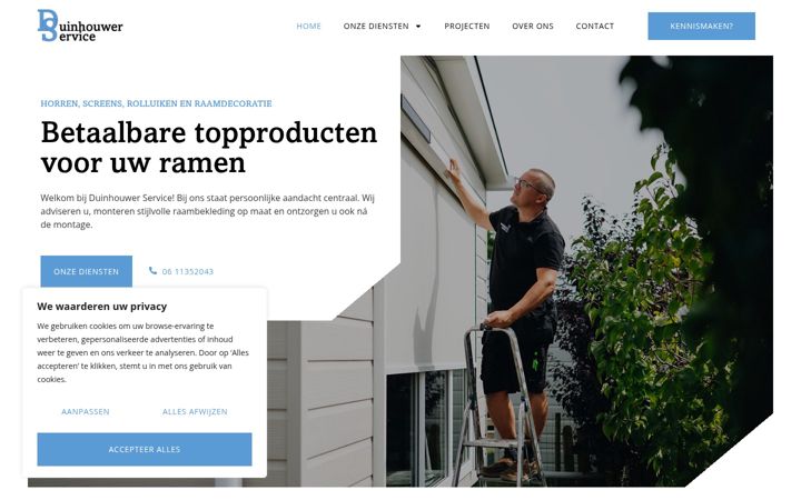 Screenshot di duinhouwerservice.nl