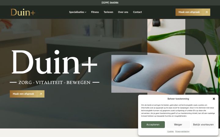 Screenshot di duinplus.nl