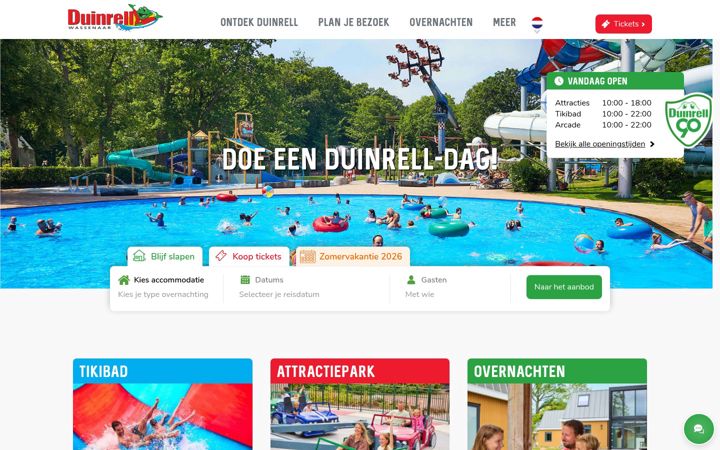 Screenshot of duinrell.nl