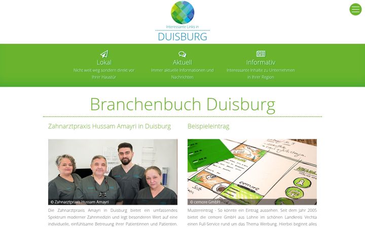 Screenshot ta' duisburg-links.de