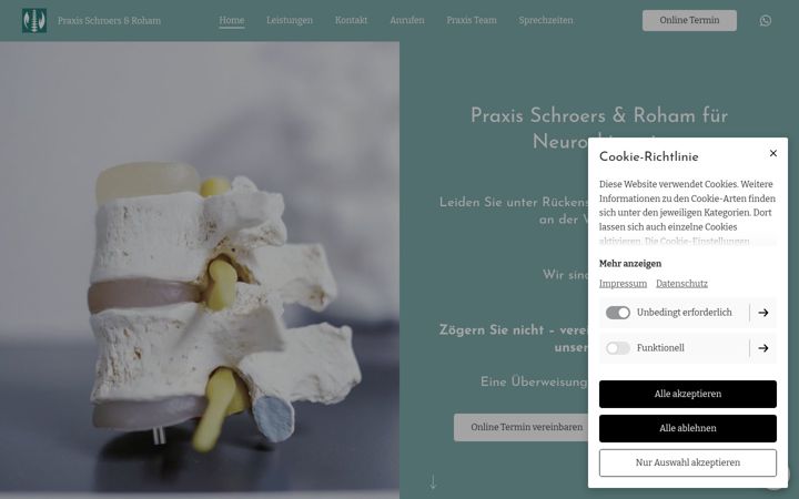 Screenshot of duisburg-neurochirurgie.de