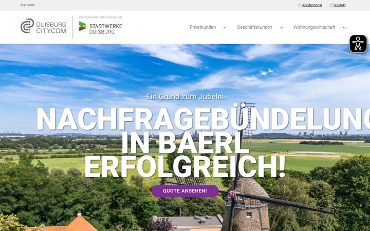 Screenshot of duisburgcity.com