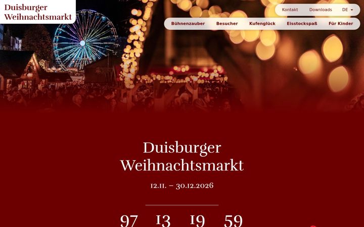 Screenshot of duisburger-weihnachtsmarkt.de