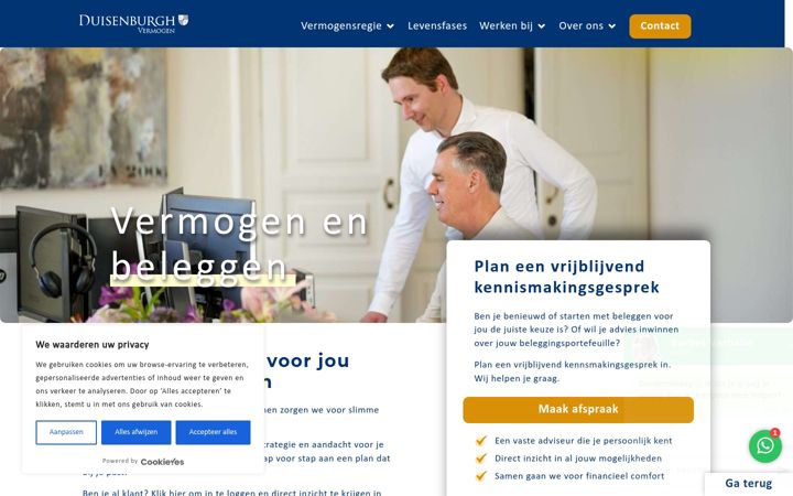 Screenshot di duisenburghvermogen.nl