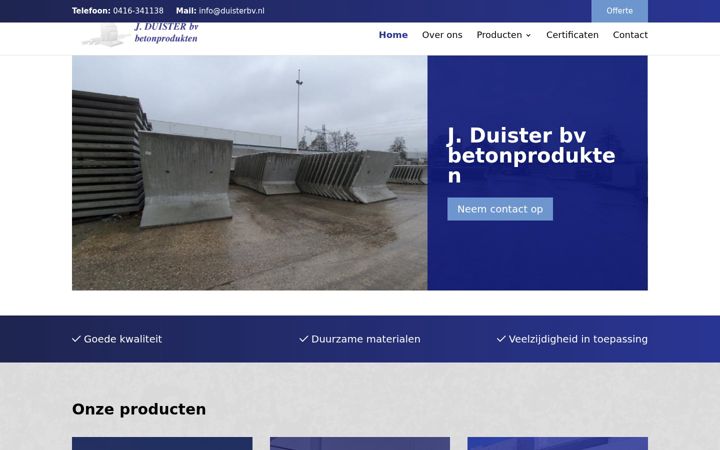 Zrzut ekranu duisterbv.nl