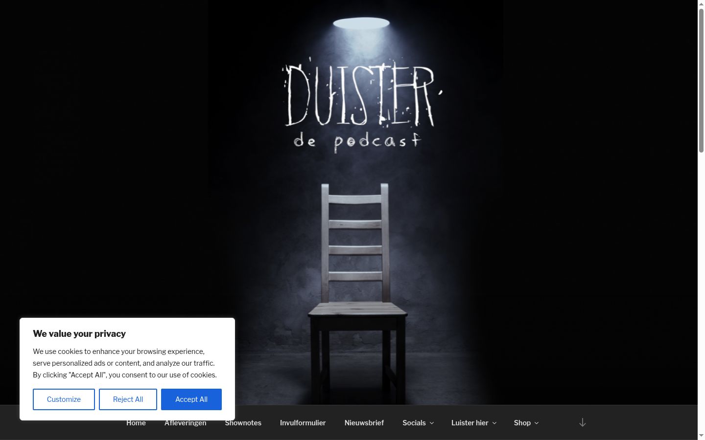 Screenshot del banner di consenso mostrato prima di qualsiasi interazione