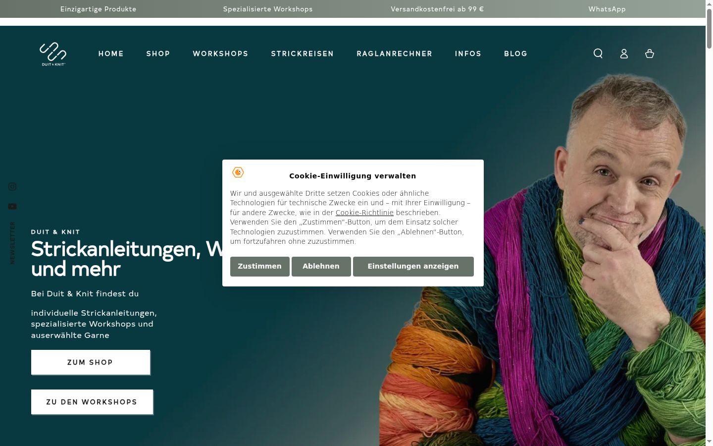 Screenshot tal-banner tal-kunsens muri qabel kwalunkwe interazzjoni