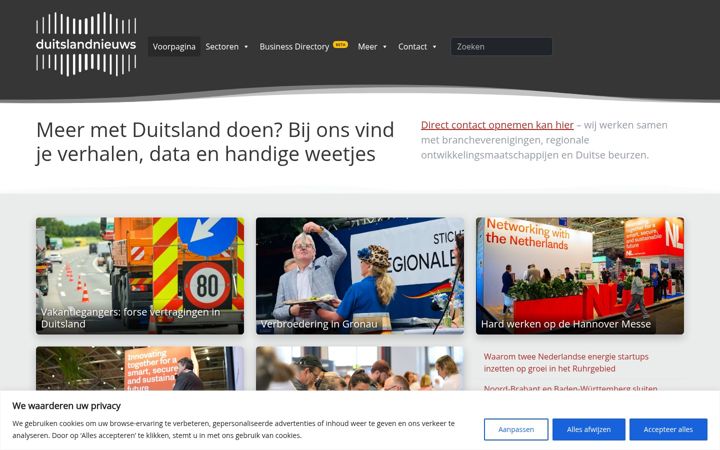 Screenshot di duitslandnieuws.nl