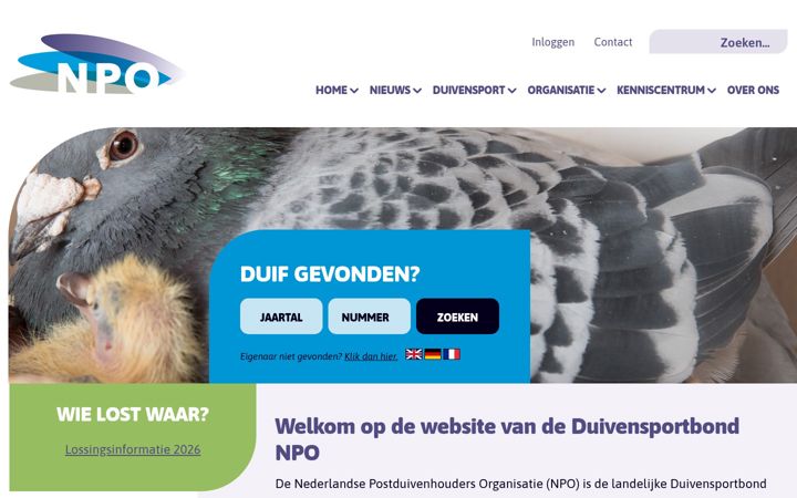 Screenshot di duivensportbond.nl