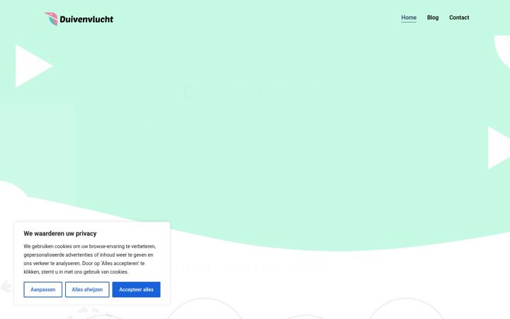 Screenshot di duivenvlucht.nl