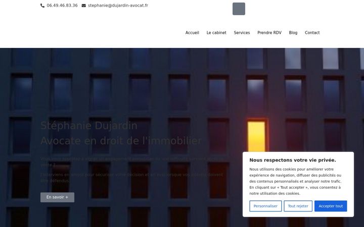 Ekrano kopija dujardin-avocat.fr