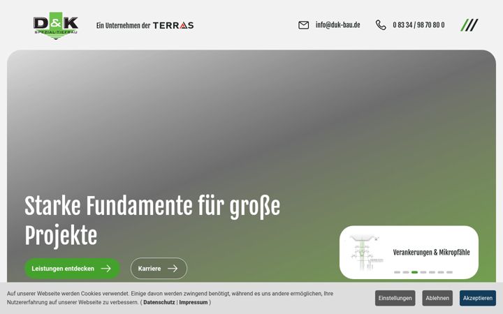 Screenshot of duk-bau.de