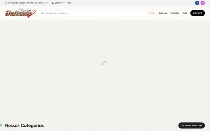 Skärmbild av dukacau.com.br