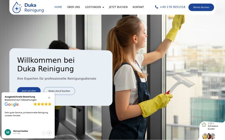 Screenshot of dukareinigung.de