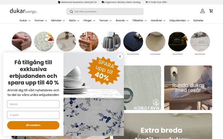 Screenshot von dukarsverige.se
