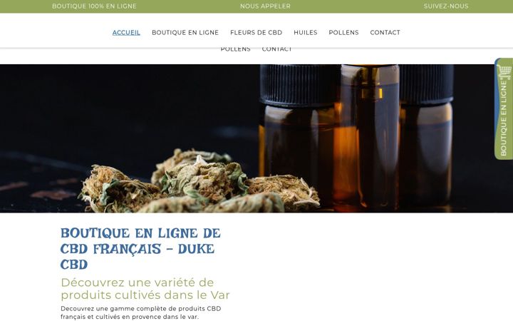 Screenshot of dukecbd.fr