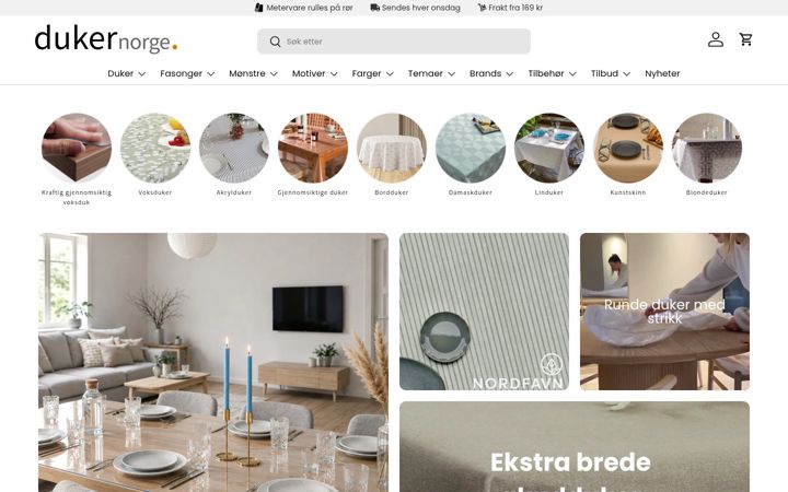 Captura de pantalla de dukernorge.no