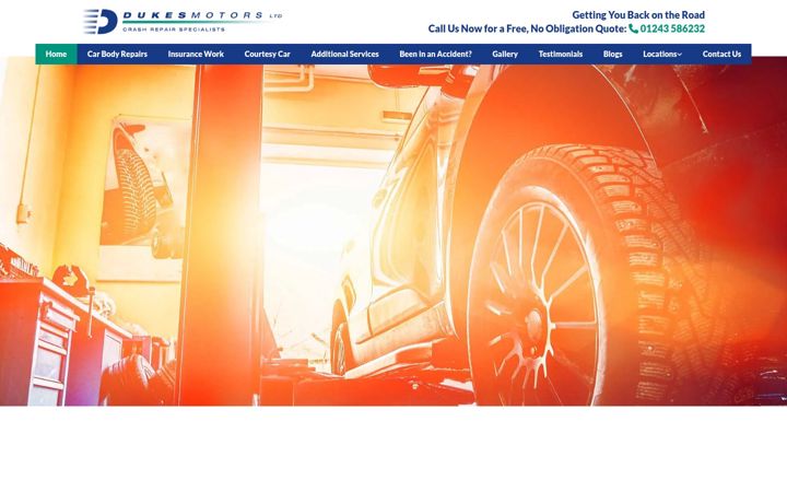 Screenshot van dukes-motors.co.uk