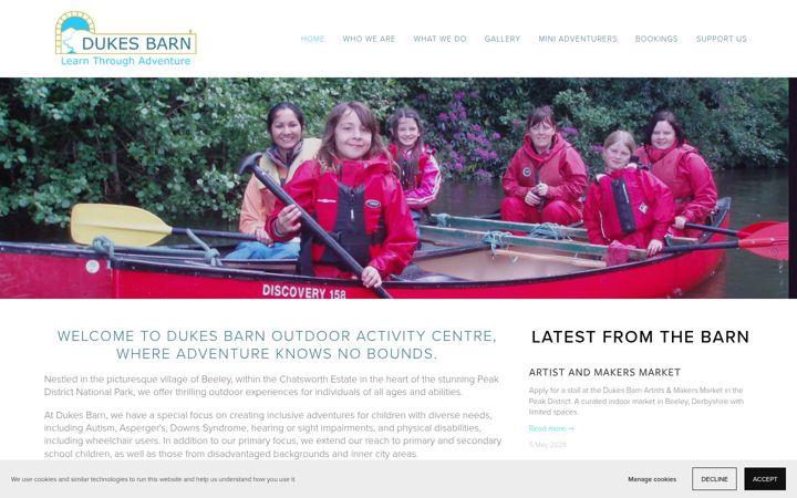 Screenshot of dukesbarn.org