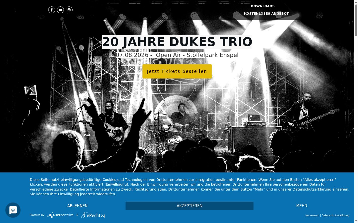 Screenshot tal-banner tal-kunsens muri qabel kwalunkwe interazzjoni