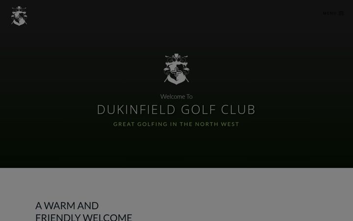 Screenshot van dukinfieldgolfclub.co.uk