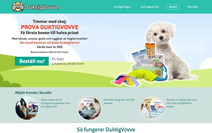 Screenshot von duktigvovve.se