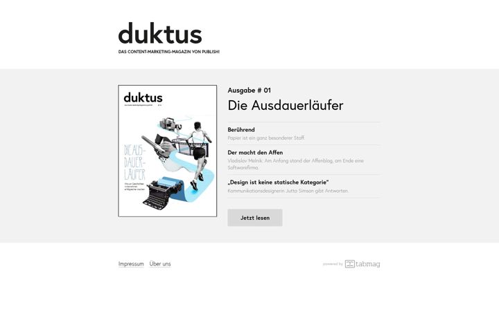 Screenshot of duktus-magazin.de