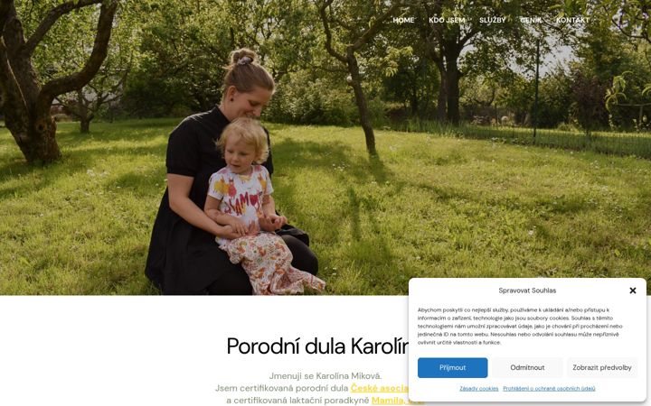 Skærmbillede af dulakarolina.cz