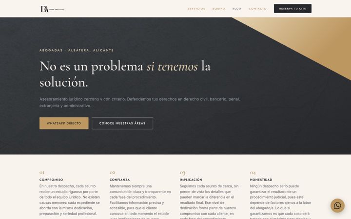 Screenshot of dulanabogadas.com