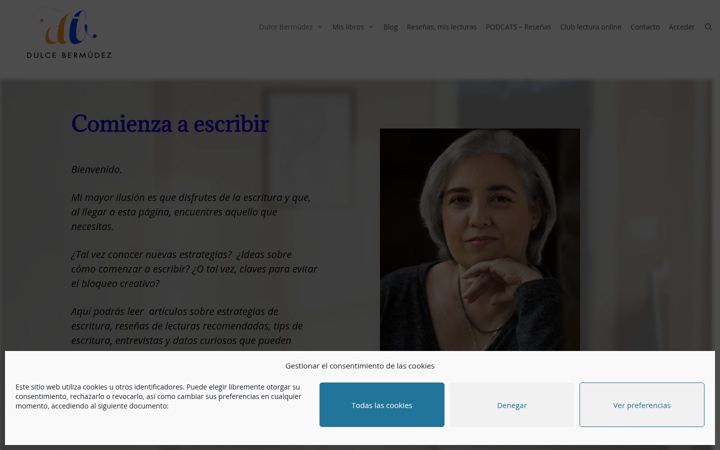 Screenshot of dulcebermudez.com