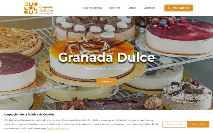 Skjámynd af dulcegranada.es