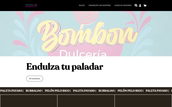 Screenshot of dulceriabombonmd.com